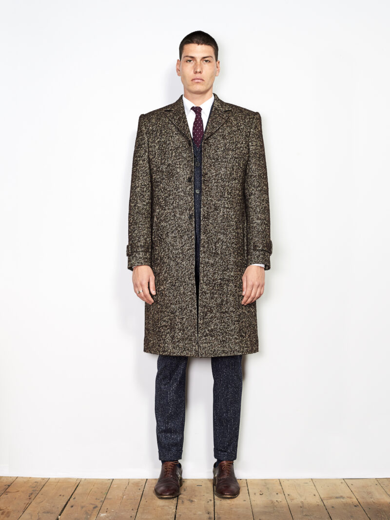 Brown Wool Alpaca Sligo Overcoat